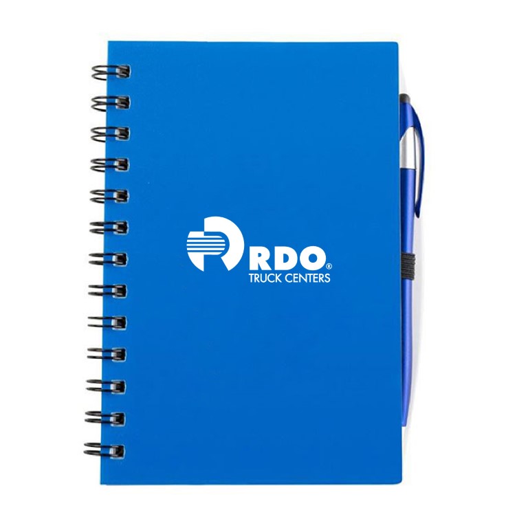 Plastic Spiral Bound Jotter with Pen