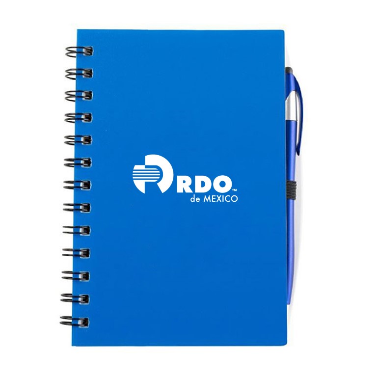 Plastic Spiral Bound Jotter with Pen