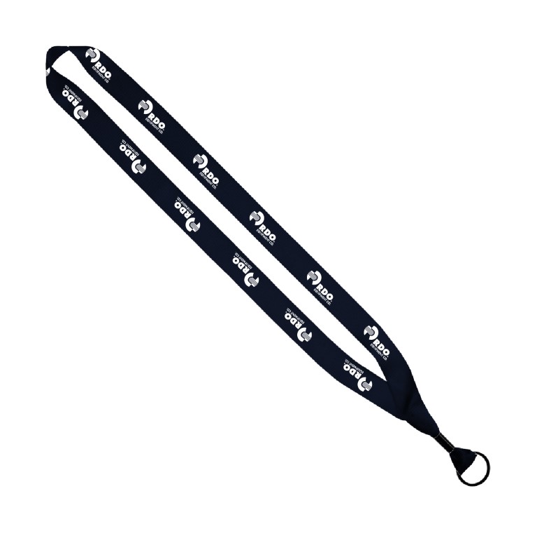 3/4" Dye Sublimated Lanyard w/ Metal Crimp & Metal Split-Ring