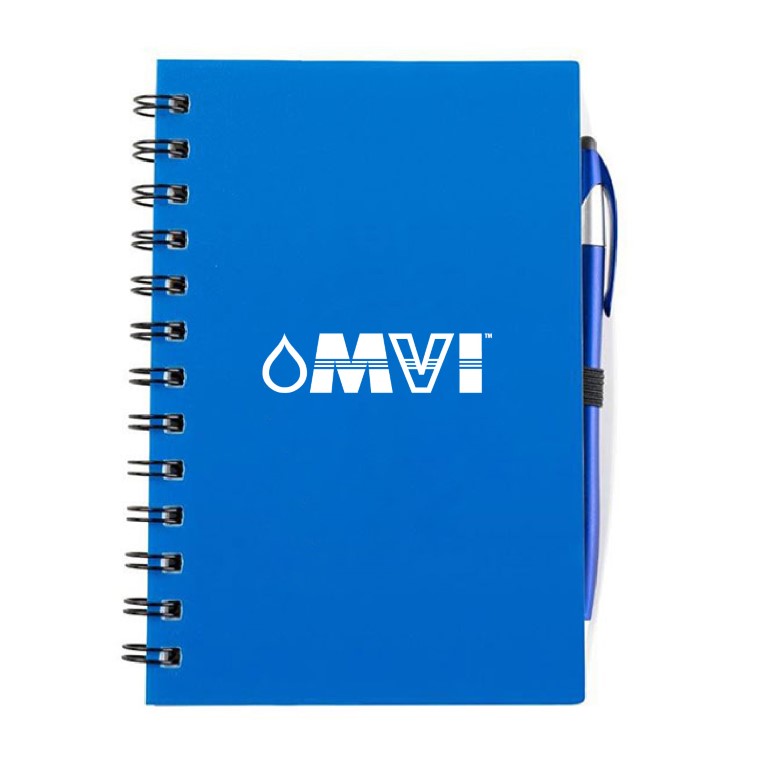 Plastic Spiral Bound Jotter with Pen