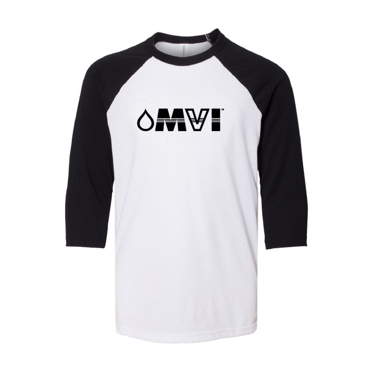 BELLA + CANVAS Youth Three-Quarter Sleeve Baseball Tee