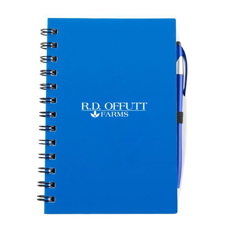 Plastic Spiral Bound Jotter with Pen