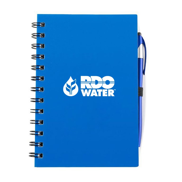 Plastic Spiral Bound Jotter with Pen