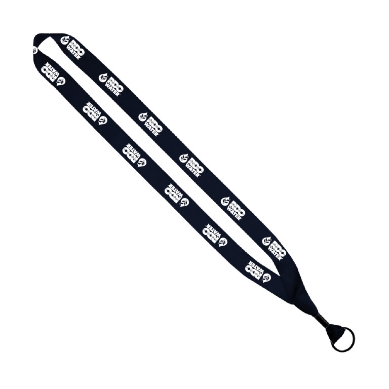 3/4" Dye Sublimated Lanyard w/ Metal Crimp & Metal Split-Ring